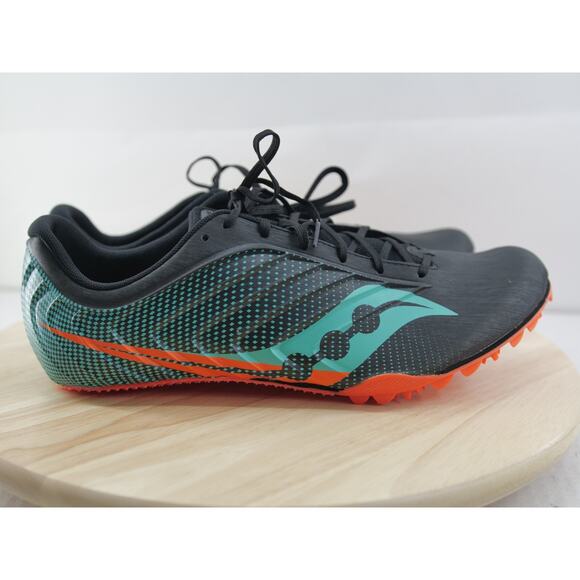 Saucony Spitfire 5 Track Shoes Black &‎ Cool Mint Men SIze 12.5 main image 5